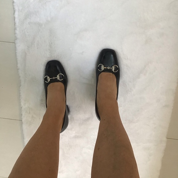 Enzo Angiolini black pattent patent Gucci buckle - Picture 2 of 5